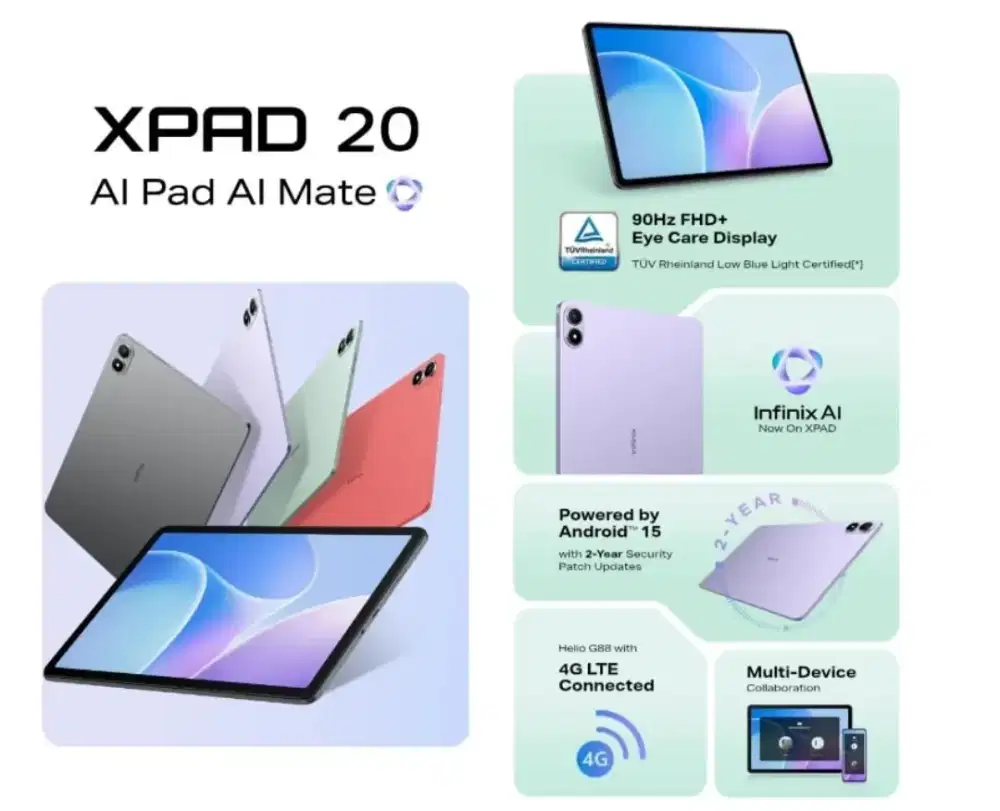 Infinix xpad 20 4G ram 8/256gb
