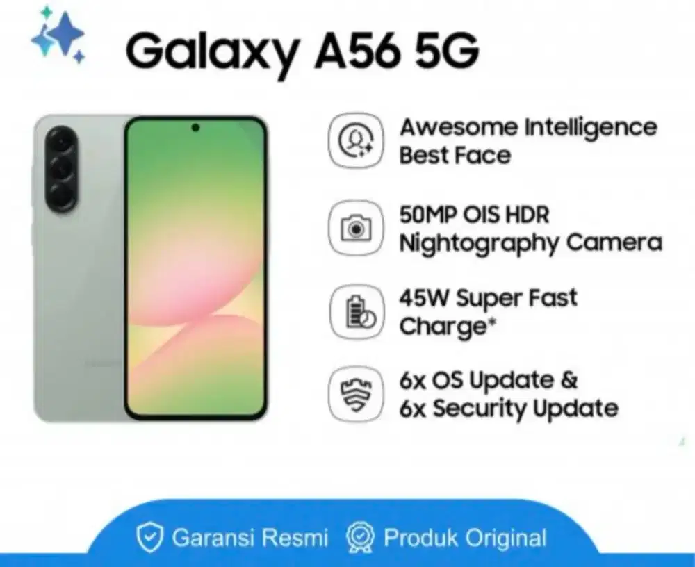 Samsung A56 ram 12 Gb internal 256Gb
