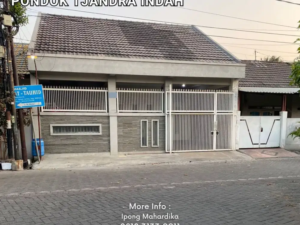 Dijual Rumah Sidoarjo Dekat Pintu Tol di Pondok Tjandra Indah