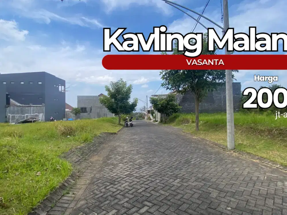 Tanah Kavling 150m² Vasanta Dau Malang Cocok untuk Kost