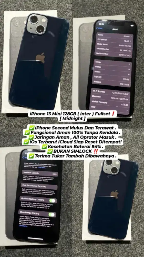 Iphone 13 Mini 128 Midnight All Operator