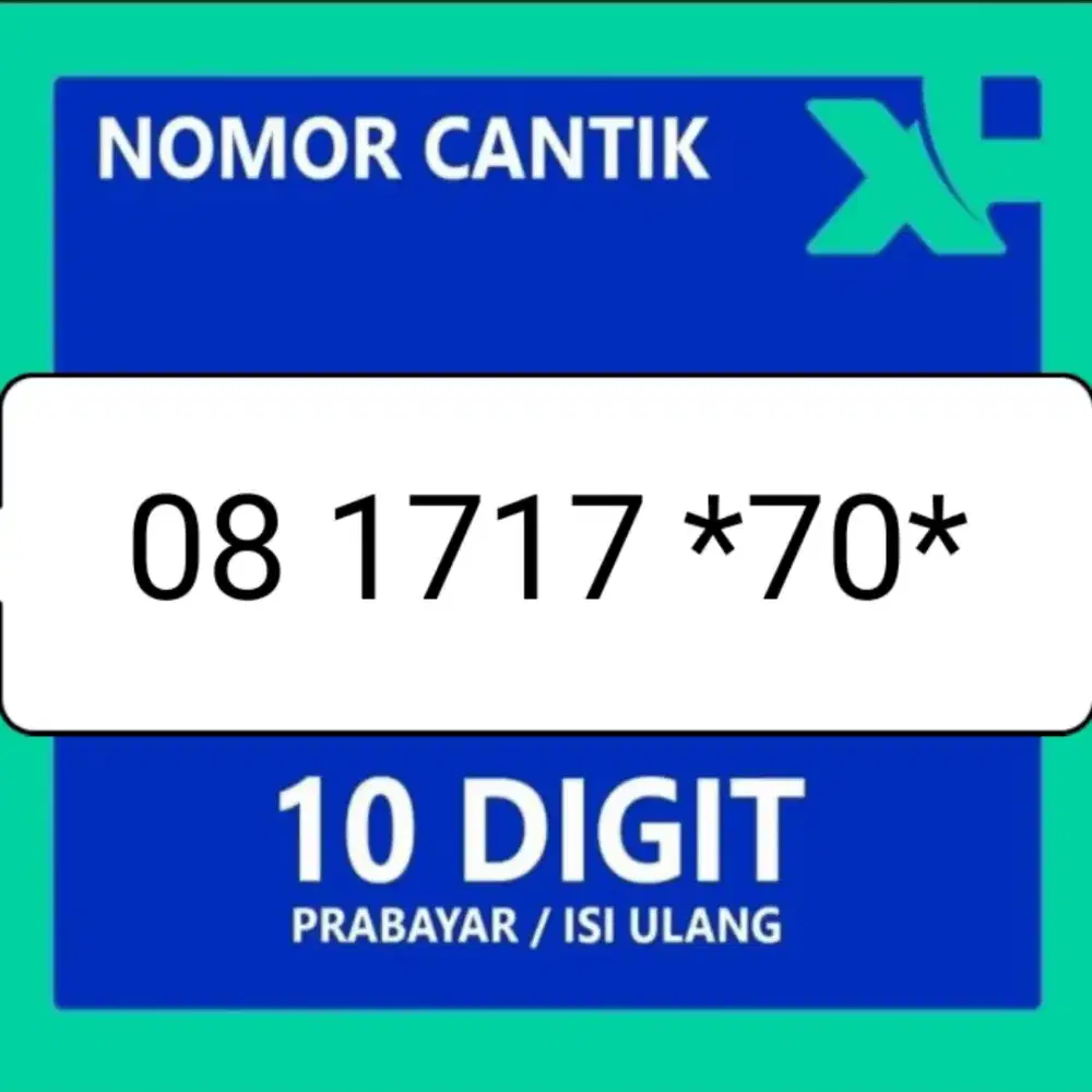 No Cantik XL Prabayar 10 Digit