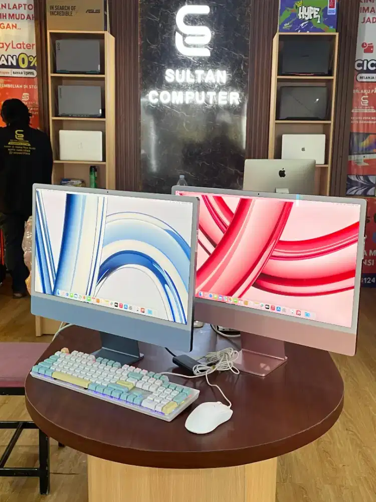 2 UNIT !! IMAC M1 24 INC 2021. MULUS SIAP PAKAI, GARANSI TERJAMIN.