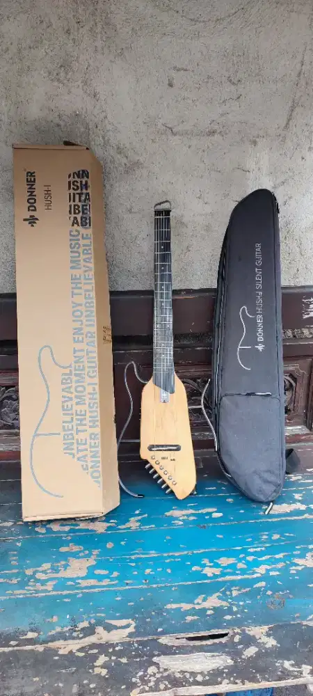 gitar silent akustik elektrik Donner Hush 1 original