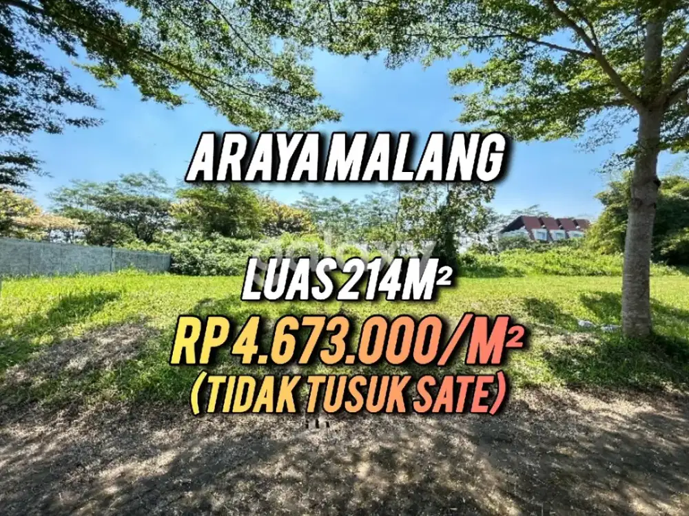 Tanah Araya Malang Asteria Hill Dekat Binus Ombe Kofie Araya Arcade GMK03495