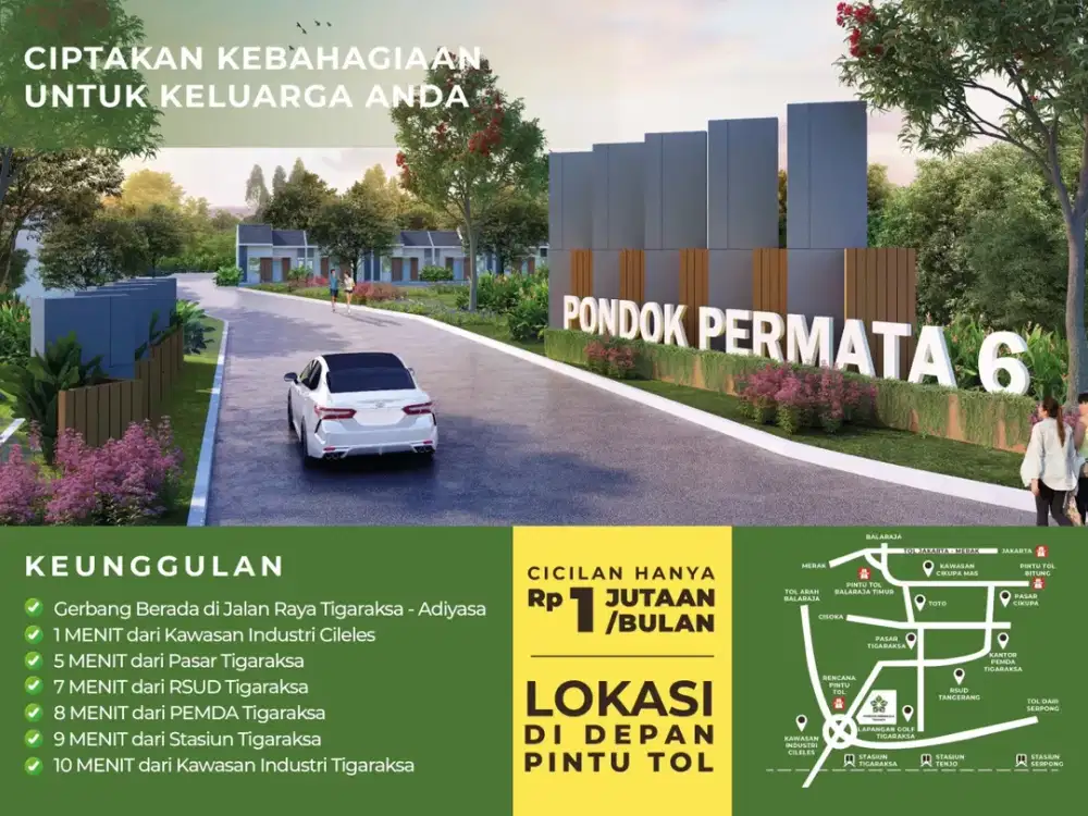 Rumah murah lokasi strategis pinggir jalan raya