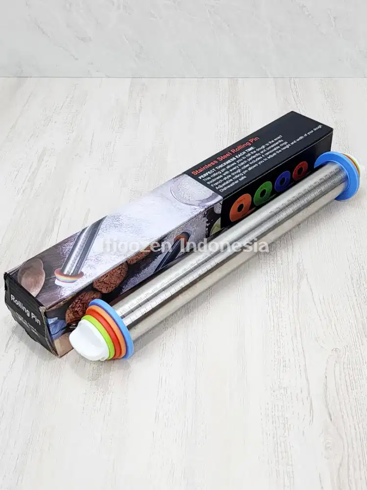 Preloved Adjustable Rolling Pin Stainless Steel – 35 cm