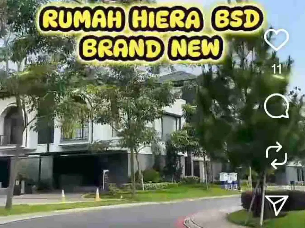 JUAL CEPAT RUMAH HIERA BSD 2 LANTAI 100% BARU, FULLY FURNISHED TINGGAL MASUK AJA HENG