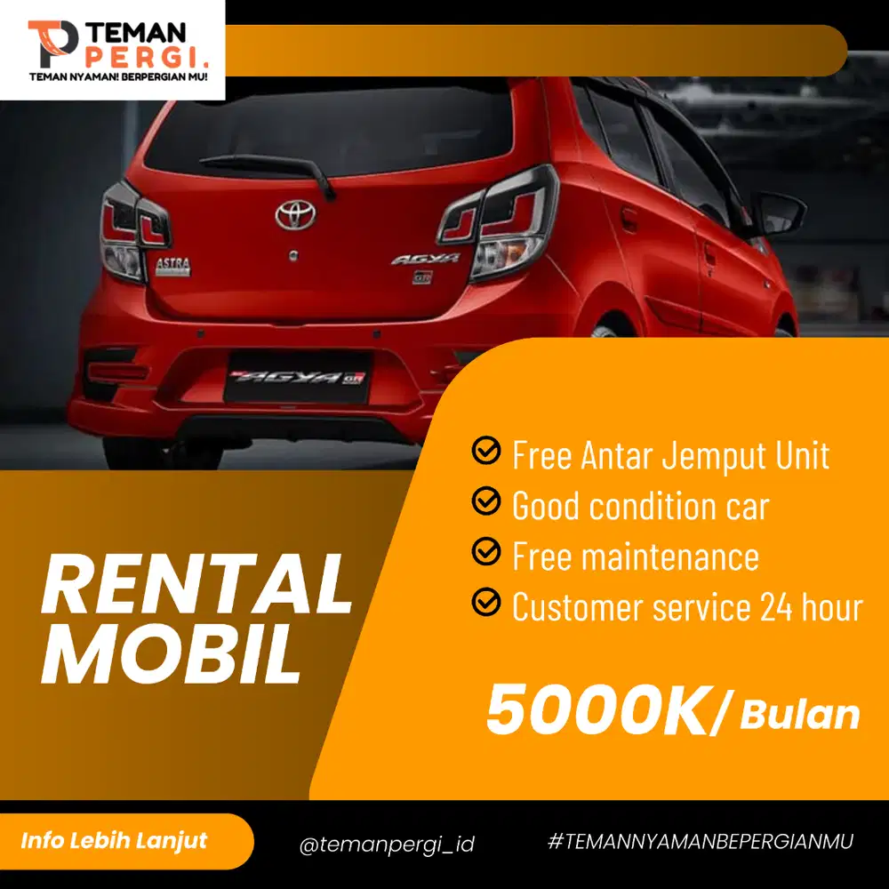 PROMO 50% SEWA MOBIL BULANAN Lepas Kunci, Free Maintenance & Ongkir!!