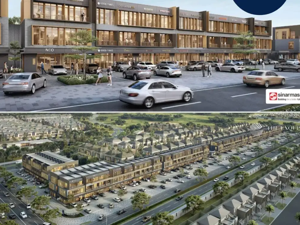 Ruko Hadap Jalan Tanpa Portal Parkir Pertama Exquis BSD