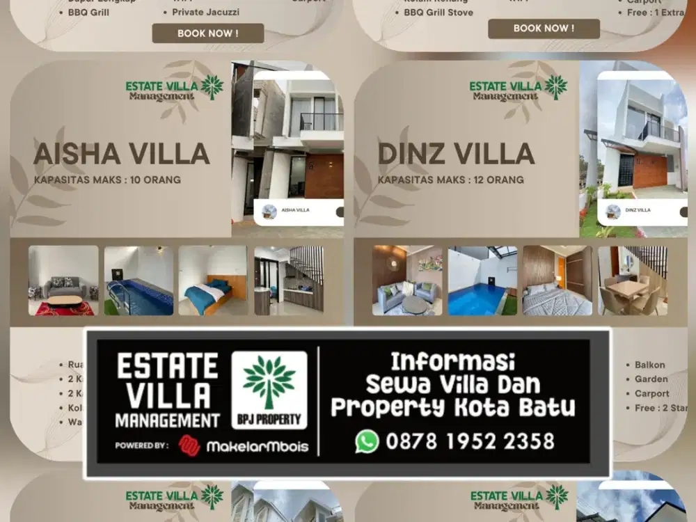 Sewa Villa Kota Batu, 18 Listing Villa Harga Tejangkau