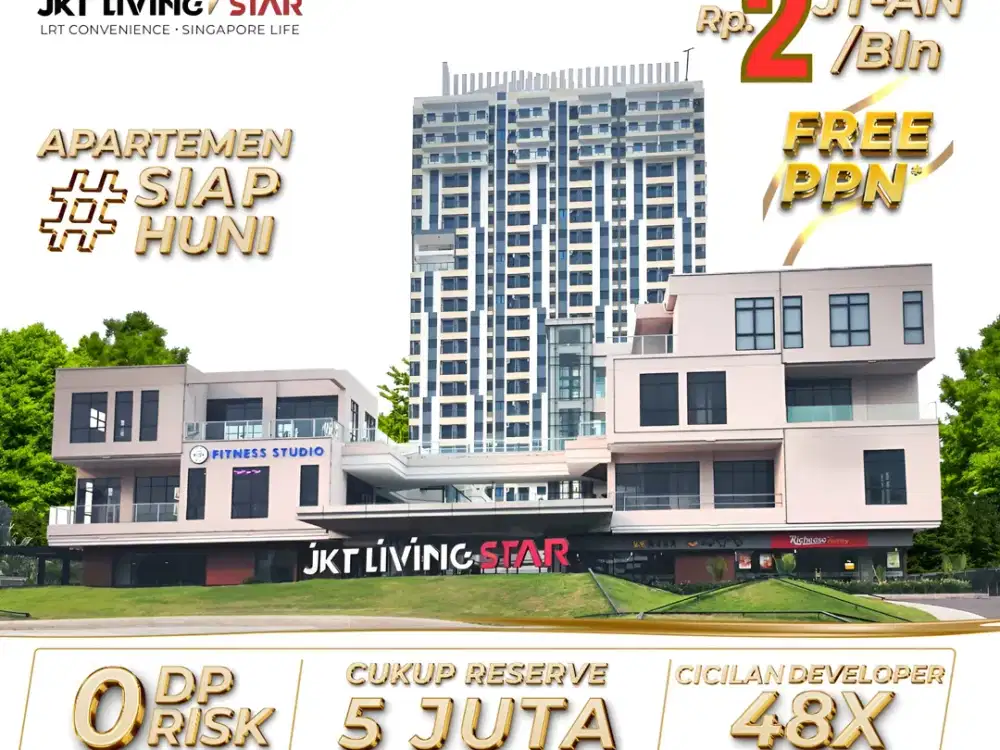 Cicilan 2 Jutaan - Apartemen Baru Siap Huni