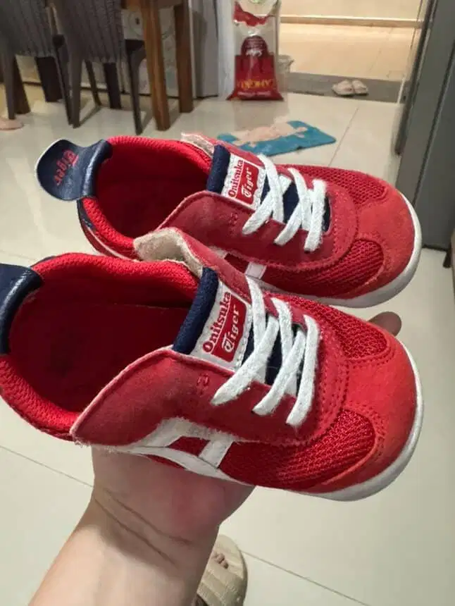 Onitsuka Tiger Anak Mexico 66 Slip On Red/White 100% ORI ASLI MULUSSS