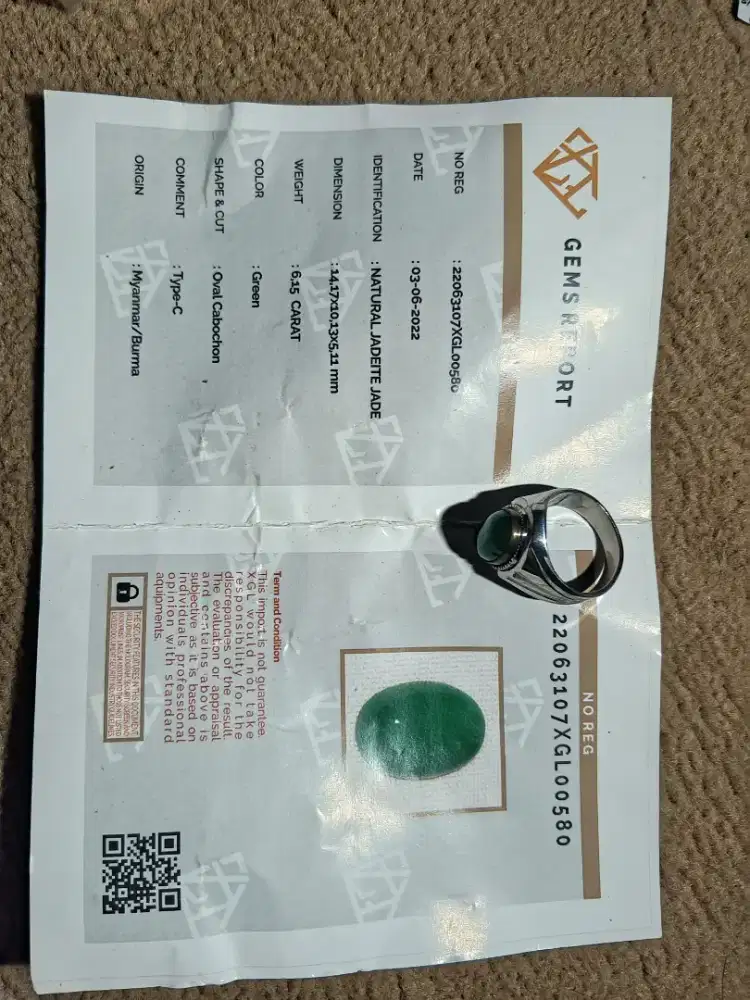 Natural batu giok burma ples memo labnya