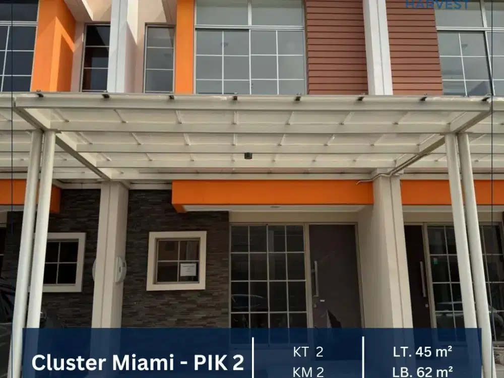 DIJUAL MURAH RUMAH TINGGAL SIAP HUNI CLUSTER MIAMI TYPE LILAC PIK 2