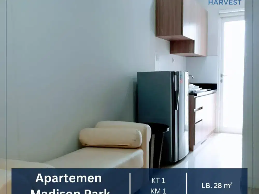 DIJUAL SANGAT MURAH APARTEMEN MADISON PARK 1BR LANTAI RENDAH JKT BARAT