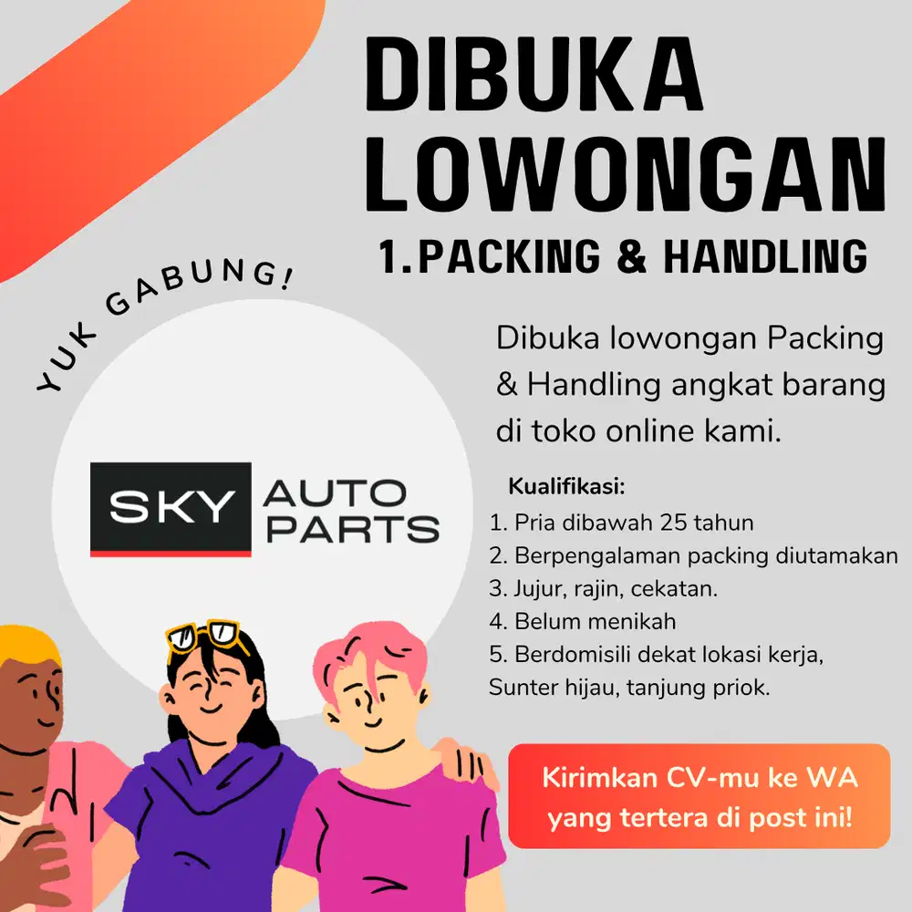 Lowongan Packing & Handling Toko Online di Sunter Jakarta Utara