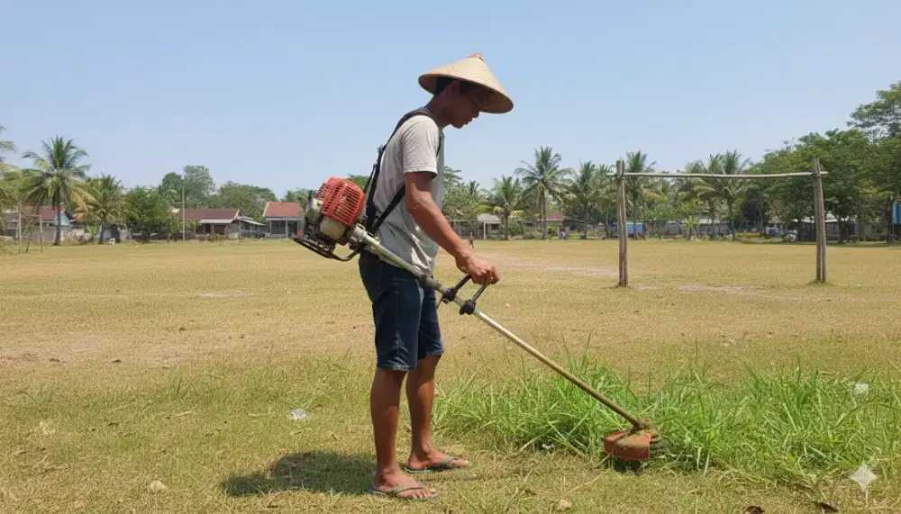 tebang pohon dan potong rumput