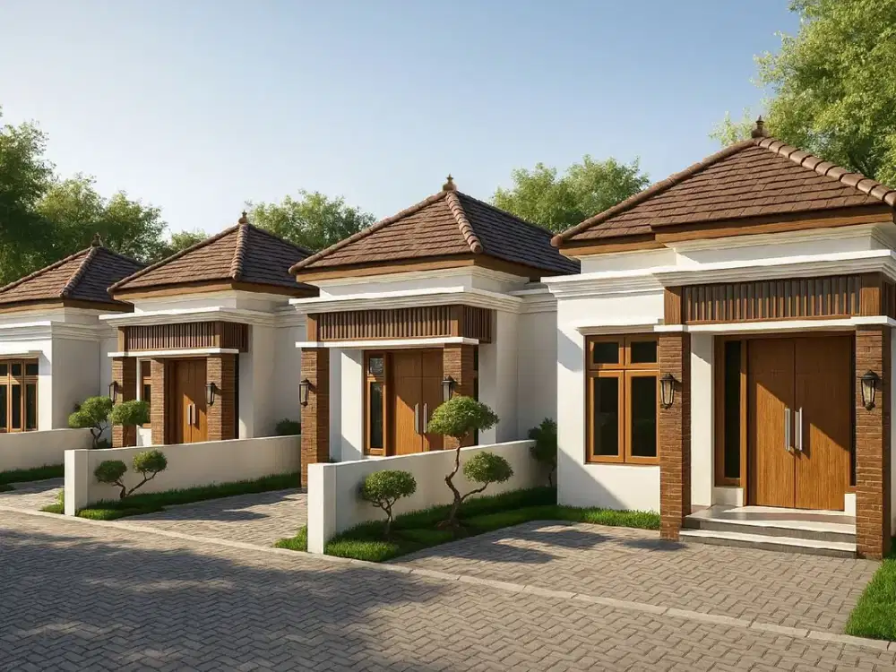 Rumah Gaya Arsitektur Bali Di Tawangsari Wates Jogja 1 Lantai Dekat YIA