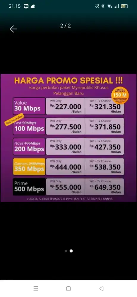 Pasar Minggu Promo WiFi Myrepublic