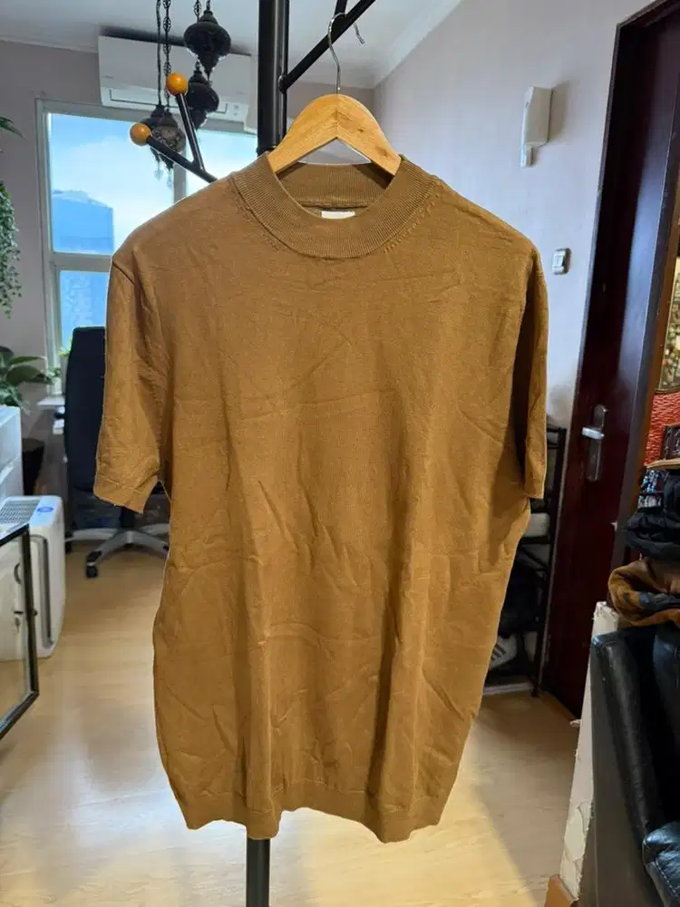 Knit sweater lengan pendek Zara