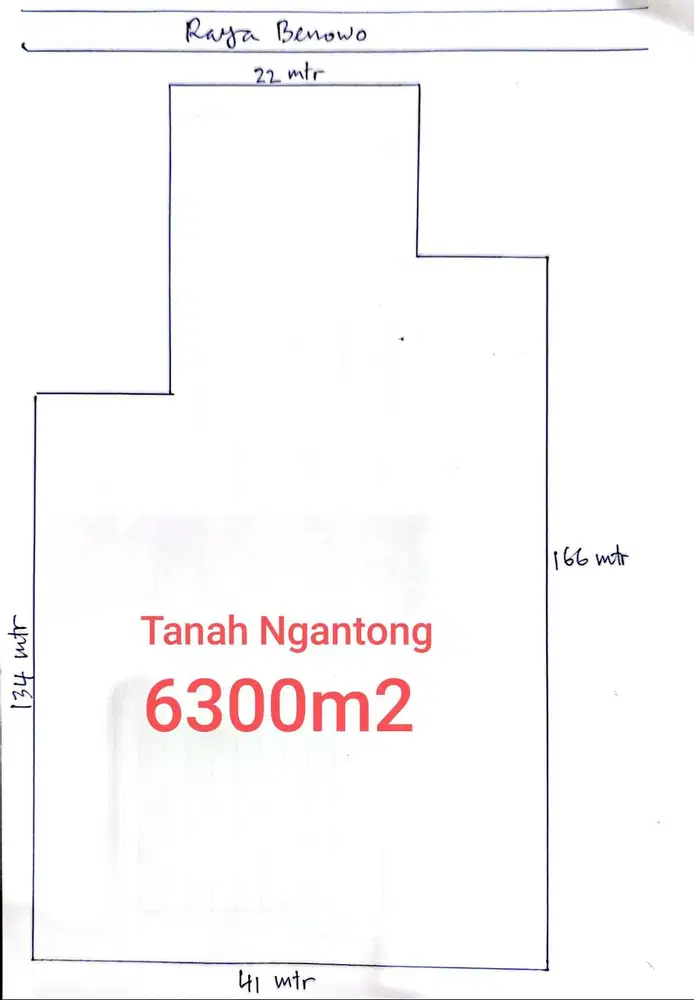 DIJUAL TANAH NGANTONG 6300M2 LAHAN KOSONG AREA PAKAL BABAT JERAWAT
