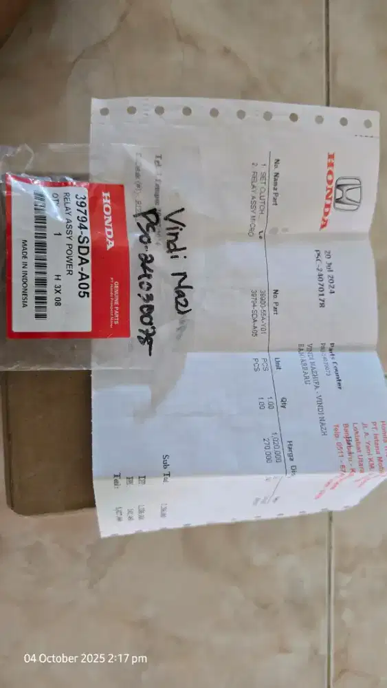 Jual set clutch AC mobil honda hrv new