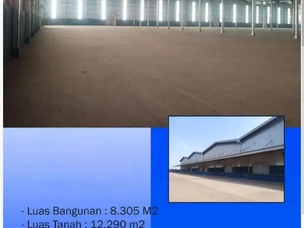 Disewakan Gudang 8.305 m² di Tarumajaya Bekasi – Lokasi Strategis Dekat GT Tarumajaya