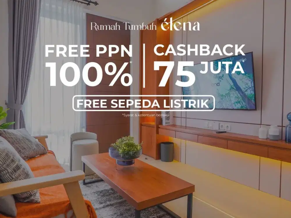 New Rumah Tumbuh Tipe Elena di Perumahan Elite Bandung