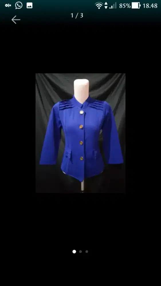 Baju atasan cardigan biru