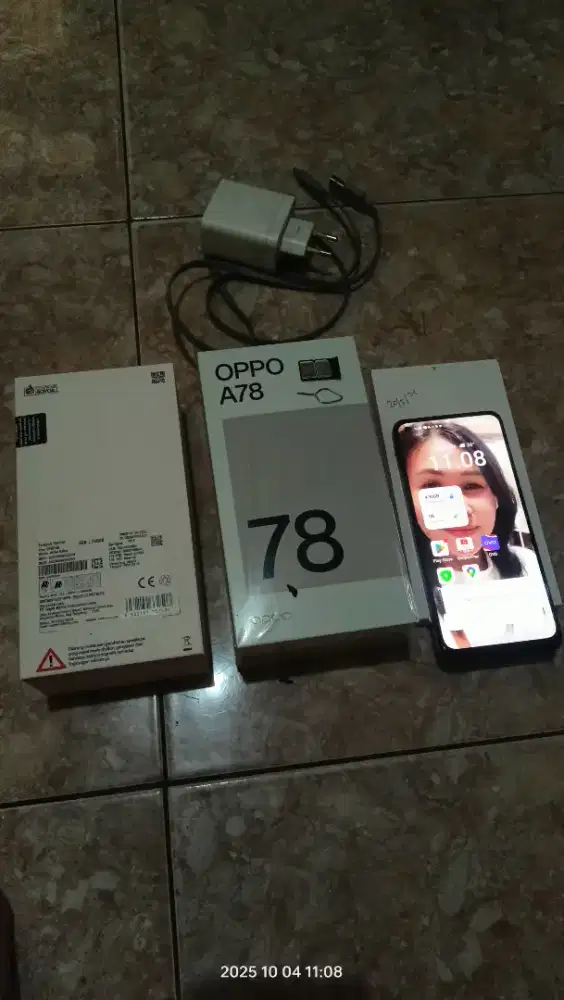 Jual second Oppo a78 4g hitam 8/256gb