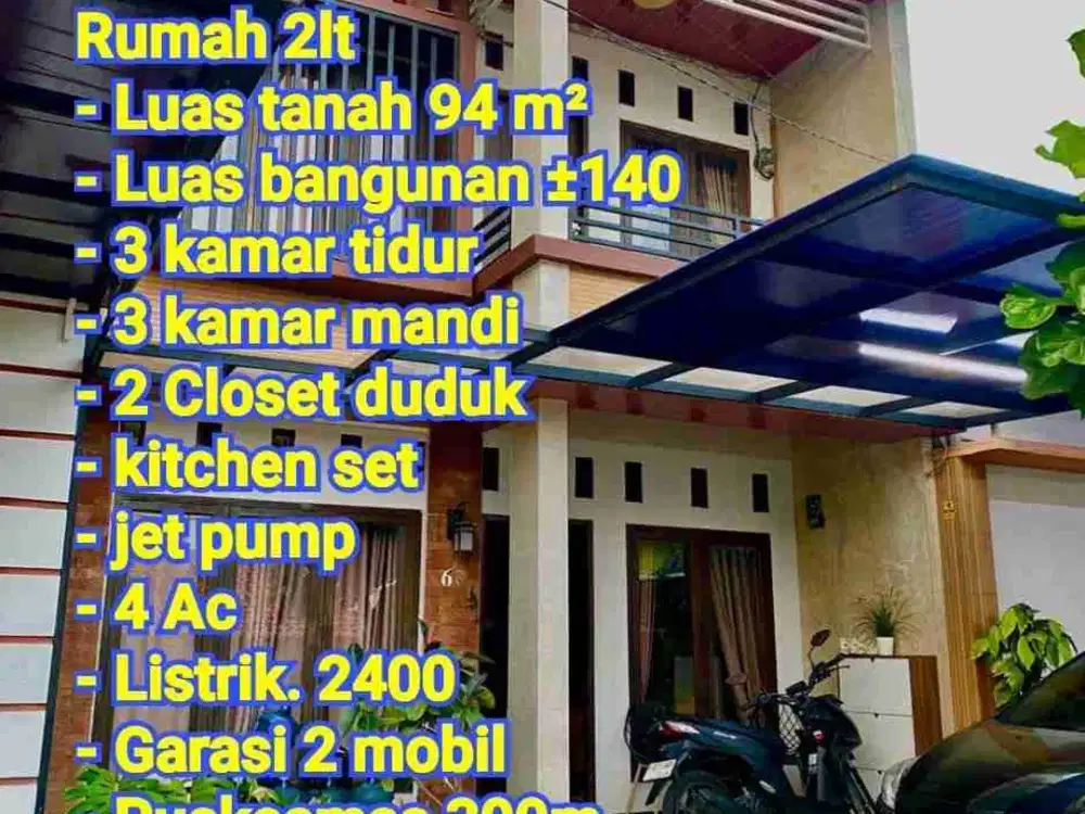 rumah 2 lantai dekat UIN juga MRT Lebak bulus bisa KPR