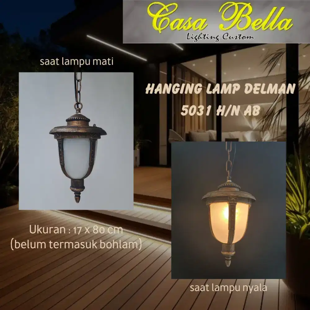 Lampu gantung delman anti karat
