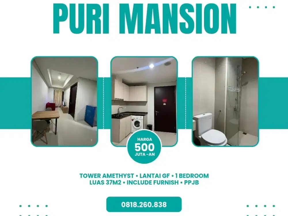Apartemen Puri Mansion 1 BR Furnish dekat Saint John's School