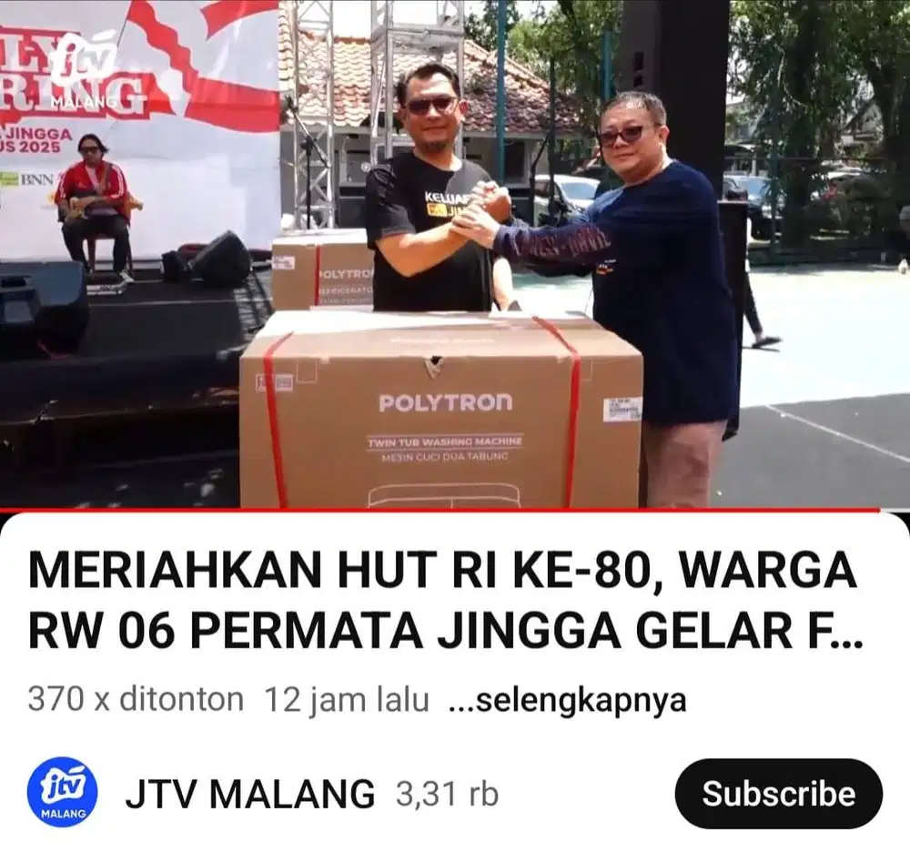 JUAL MESIN CUCI HADIAH 17 AGUSTUS AN BARU POLYTRON PWM 9081