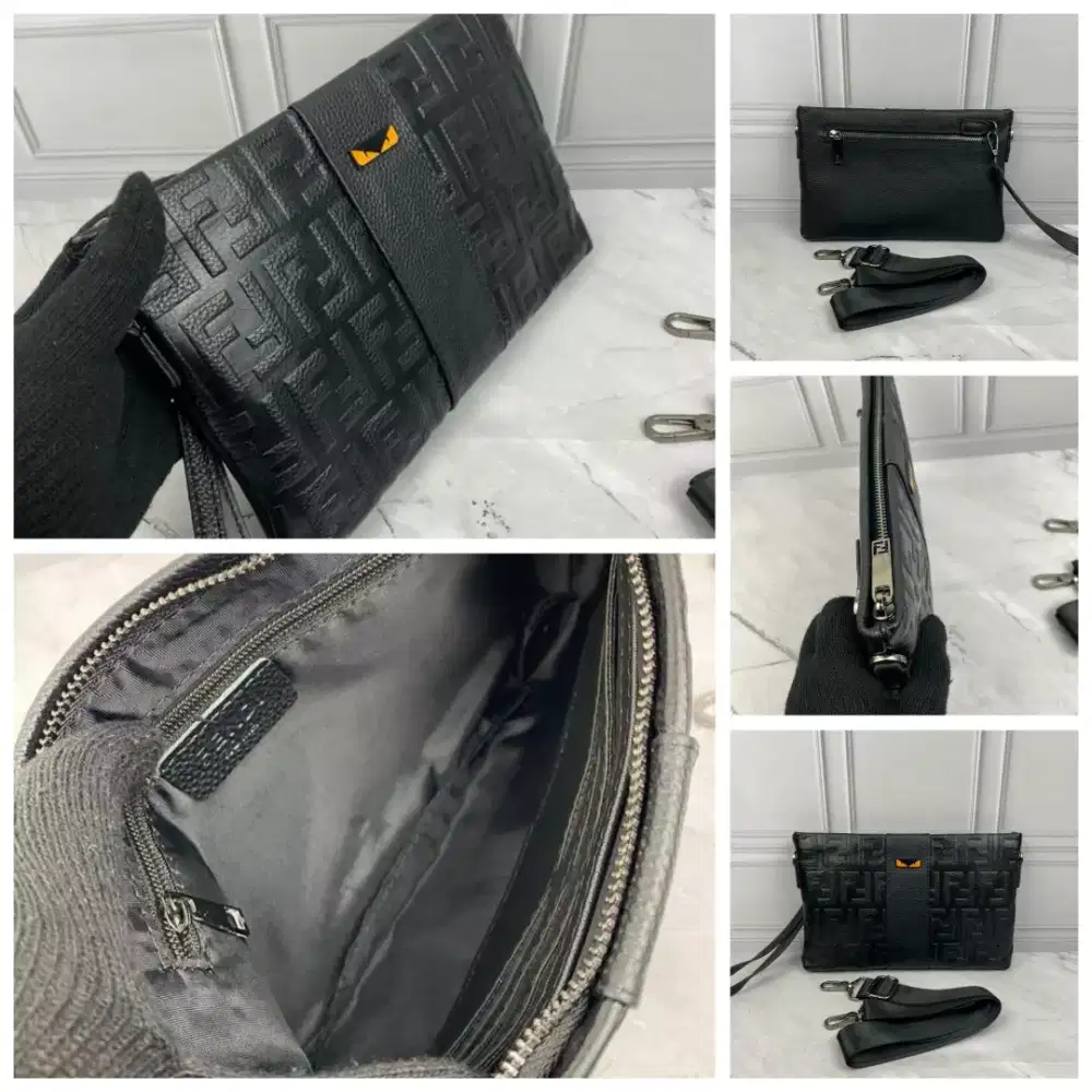 Handbag Pouch Clutch fendi bisa selempang pria