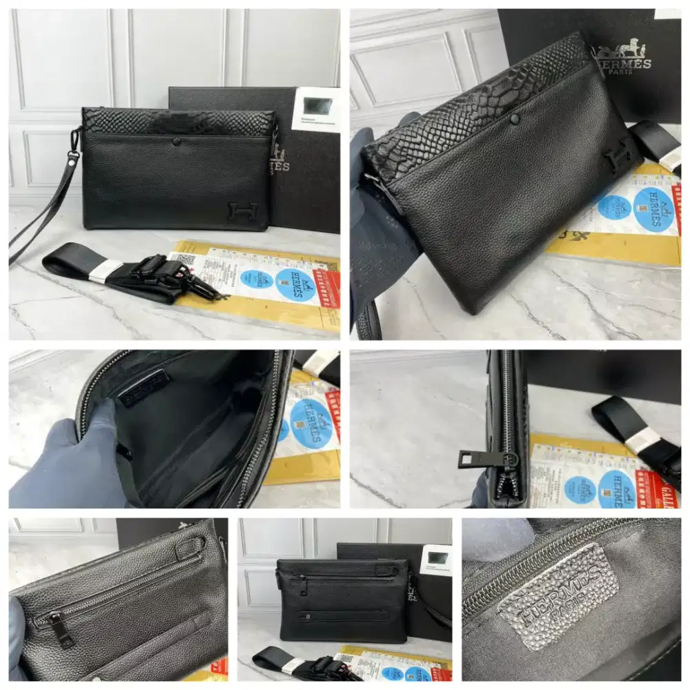 Handbag Pouch Clutch Hermes bisa selempang pria