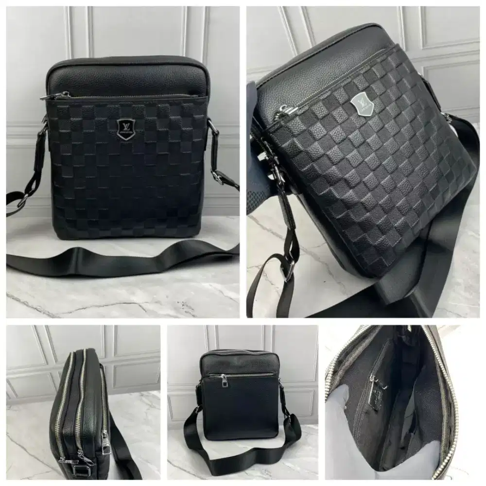 TAS SELEMPANG LV damier emboss Bag pria