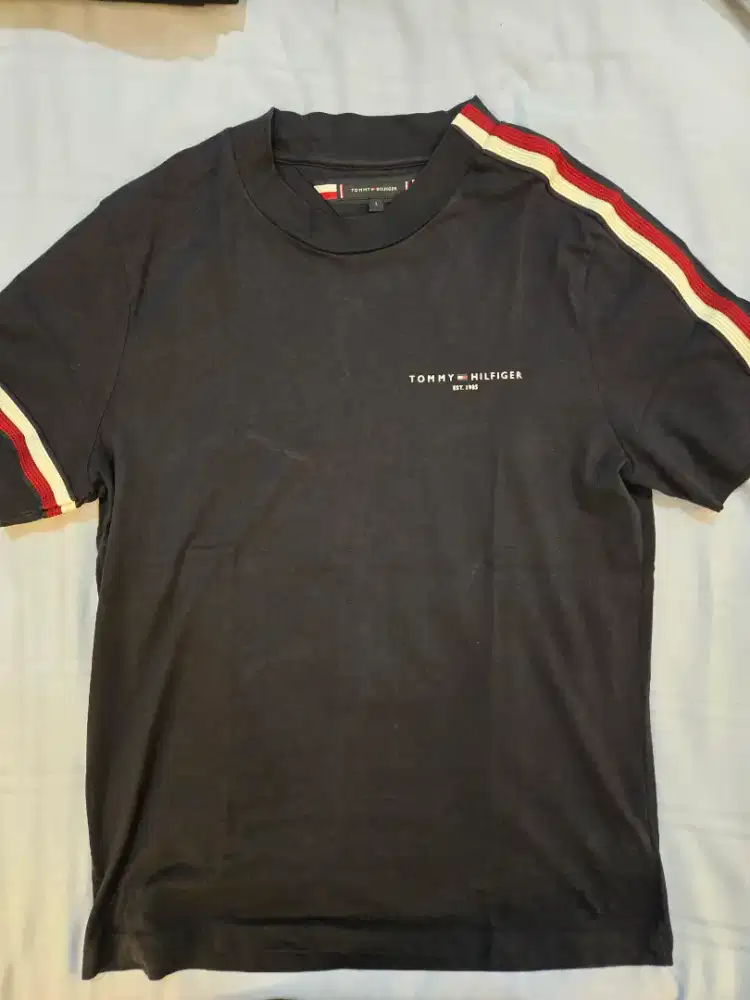 T-shirt Tommy Hilfiger Global Stripe Black L TOM635