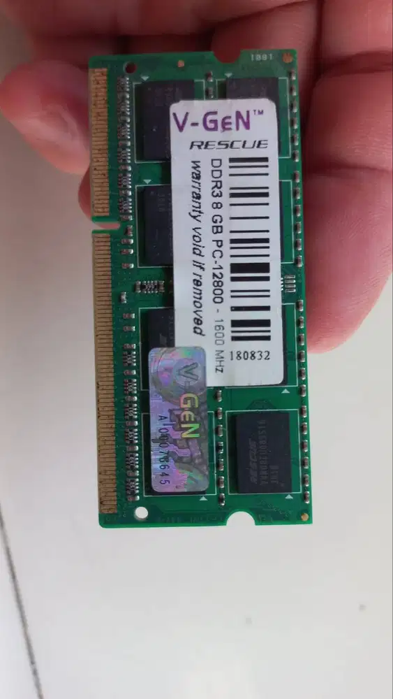 V-GeN RAM SODimm DDR3/DDR3L 8GB 12800 RESCUE - Memory RAM Laptop VGEN