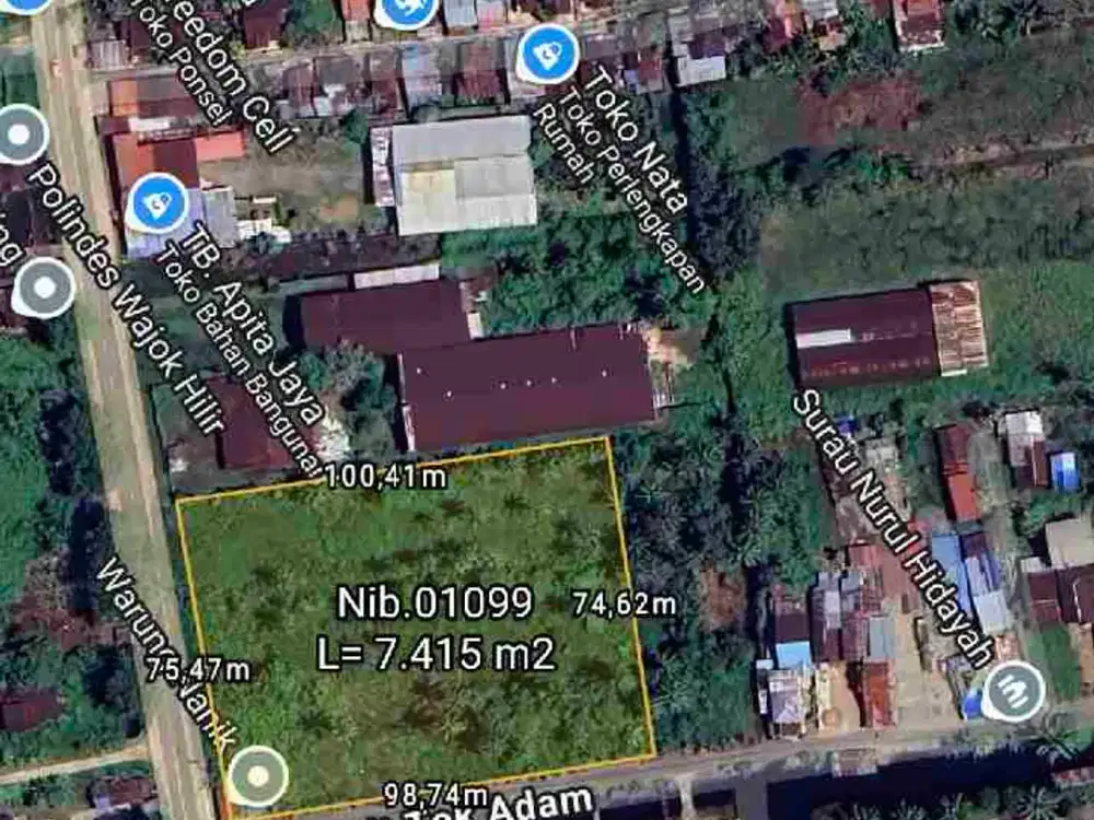 Tanah Industri Jln.Raya Wajok Hilir L75xP100