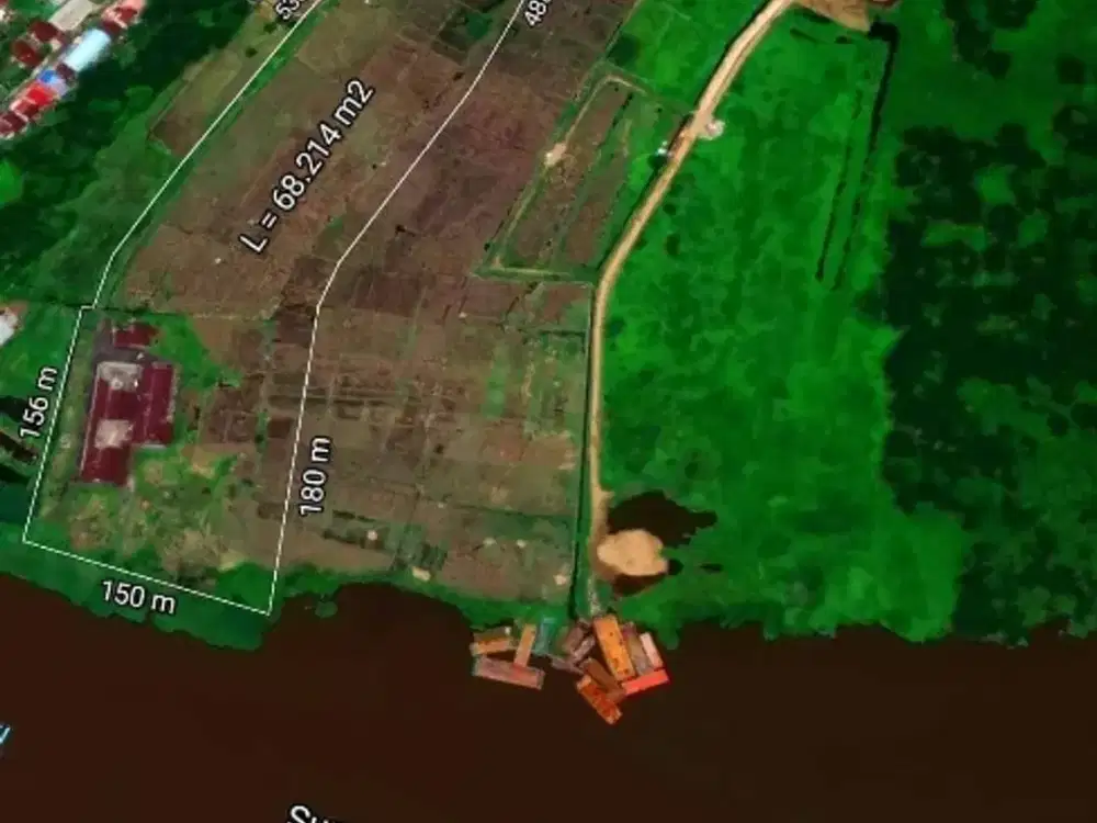 Tanah Adisucipto tepi jalan sampai sungai Kapuas