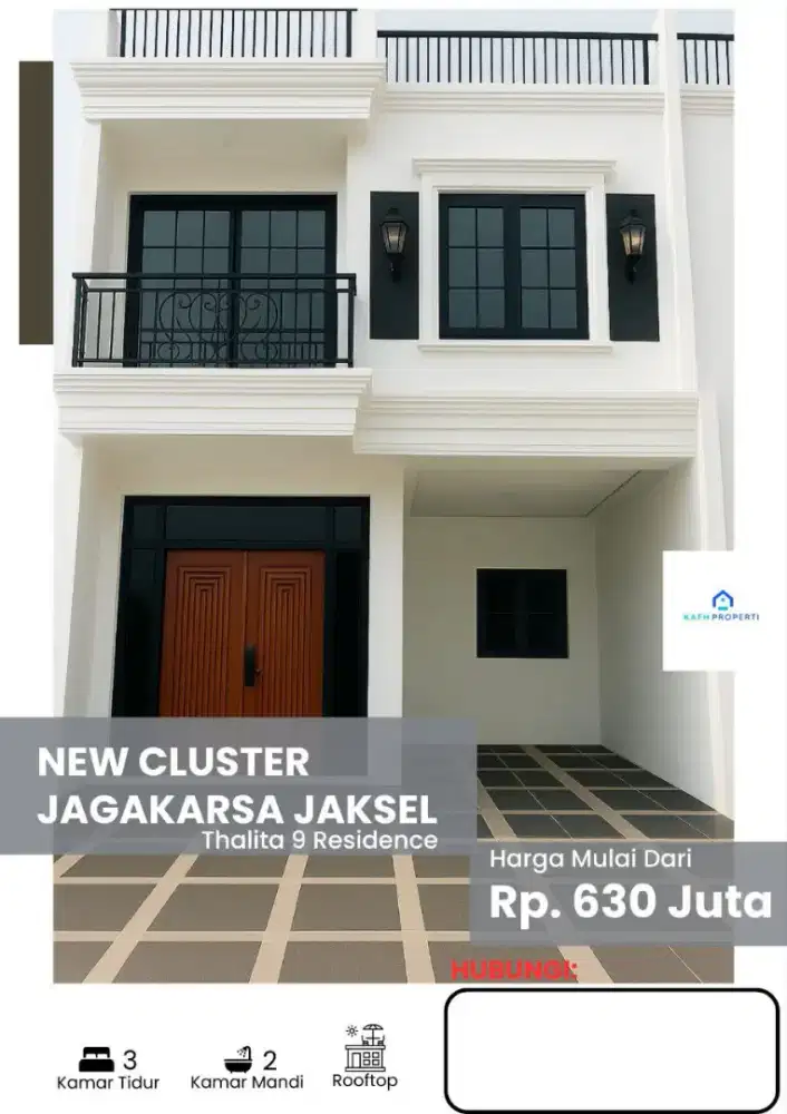 Rumah Minimalis 2.5 lantai + rooftop di Jagakarsa Jaksel