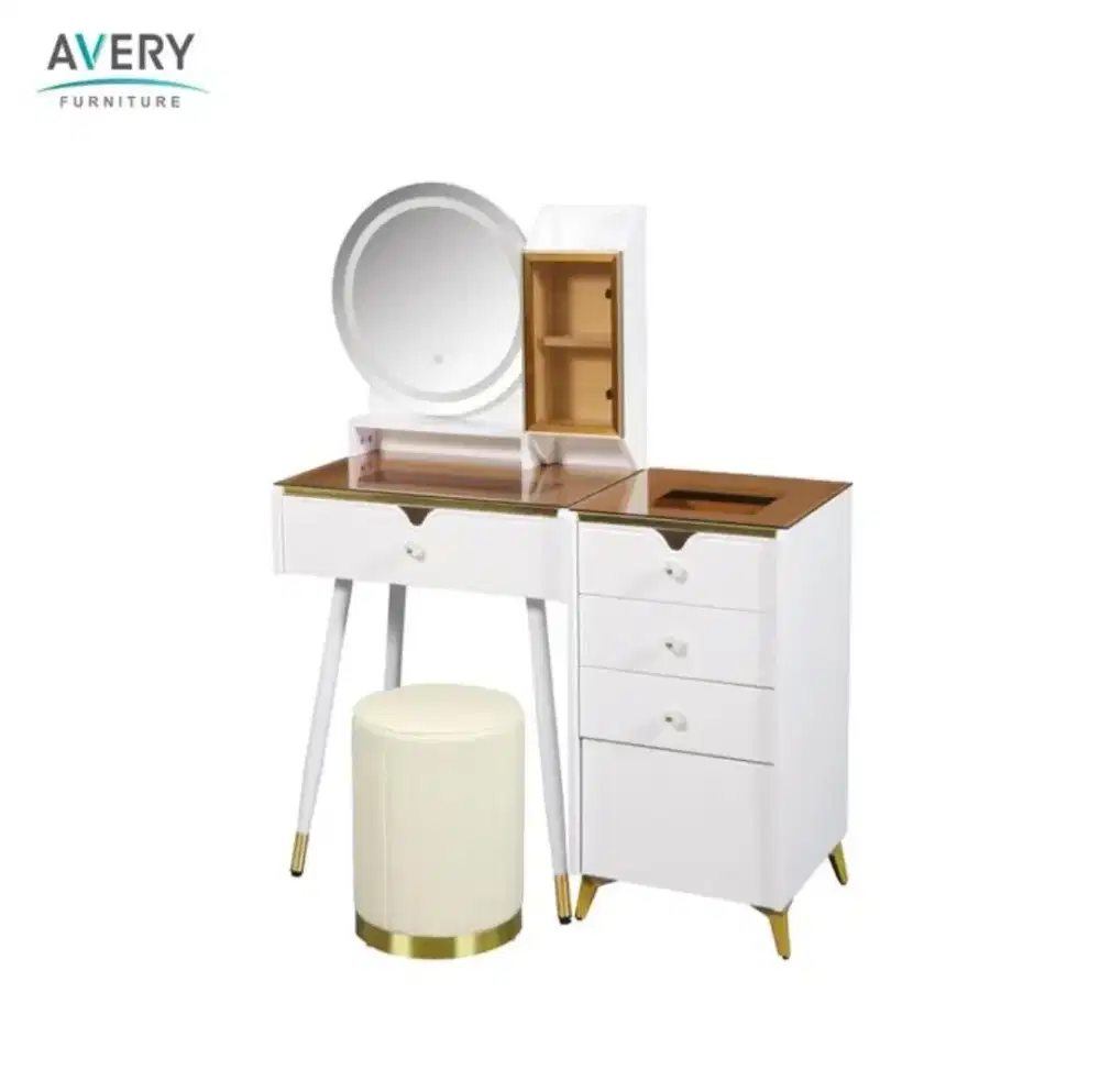 Meja Rias Cermin LED Avery Issy