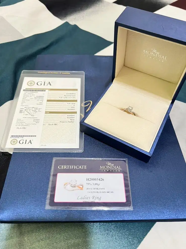 Ladies Ring Diamond Cincin Berlian Mondial