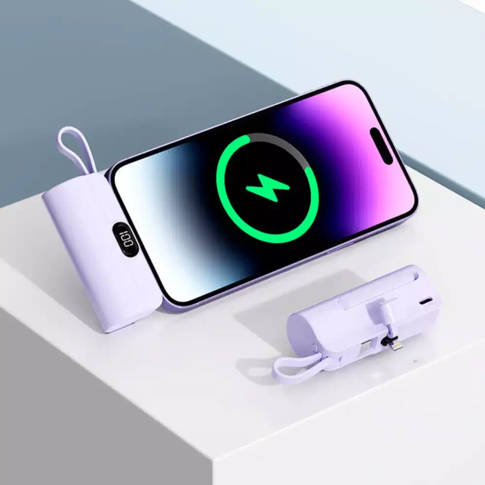 Powerbank mini capsules 5000 mah keren for Iphone&usb type c