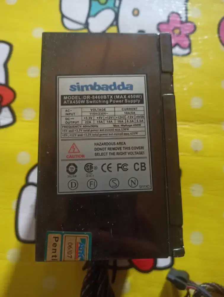 PSU Simbadda 450w Power Supply