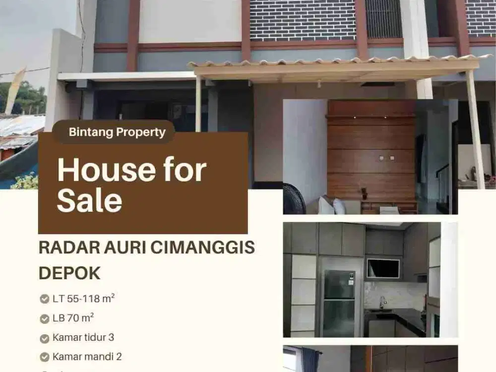Rumah dijual di radar AURI Depok
