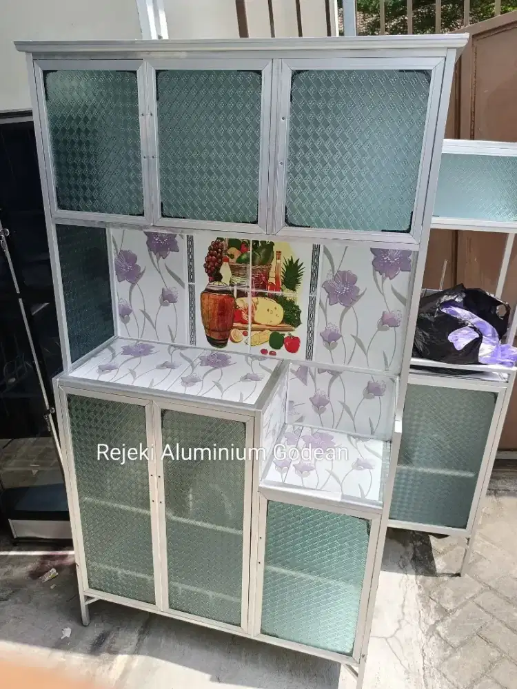 Rak piring murah pintu 3 Tinggi 170