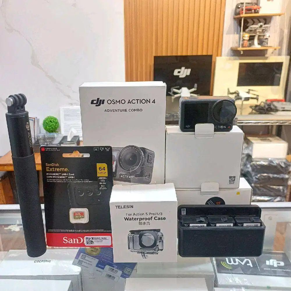 DJI Osmo Action 4 Adventure combo 4K Action camera secondhand fullset